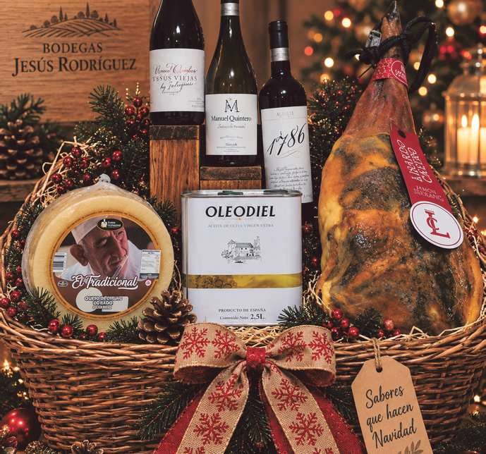 Cesta de Navidad 2026 N.º 6 de Bodegas Jesús Rodríguez